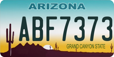 AZ license plate ABF7373