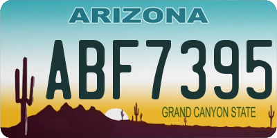 AZ license plate ABF7395