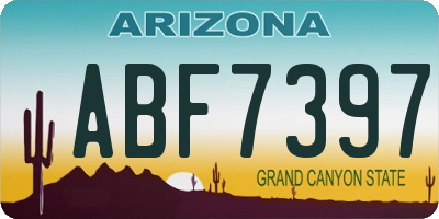 AZ license plate ABF7397