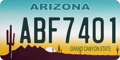 AZ license plate ABF7401