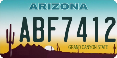AZ license plate ABF7412