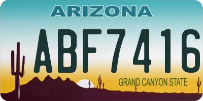 AZ license plate ABF7416