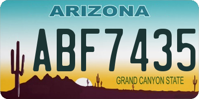 AZ license plate ABF7435
