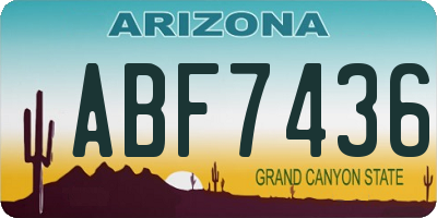 AZ license plate ABF7436