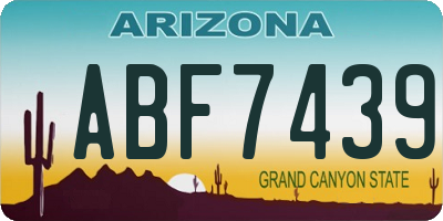 AZ license plate ABF7439