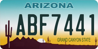 AZ license plate ABF7441