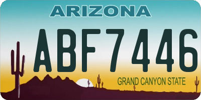 AZ license plate ABF7446