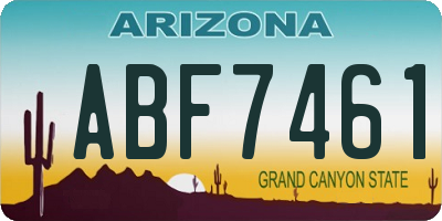AZ license plate ABF7461
