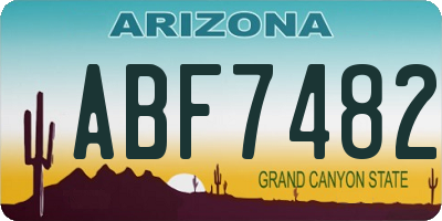 AZ license plate ABF7482