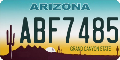 AZ license plate ABF7485