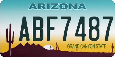 AZ license plate ABF7487