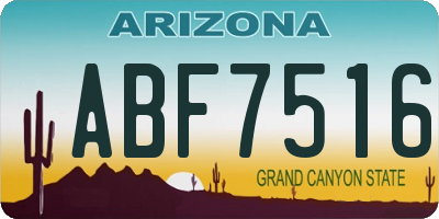 AZ license plate ABF7516