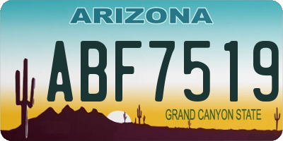 AZ license plate ABF7519