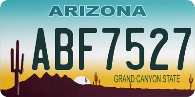 AZ license plate ABF7527