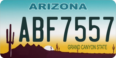 AZ license plate ABF7557