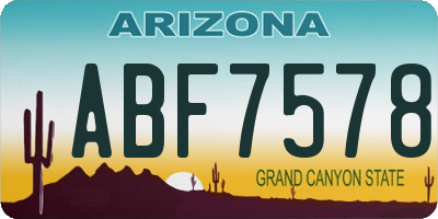 AZ license plate ABF7578