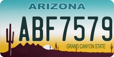 AZ license plate ABF7579
