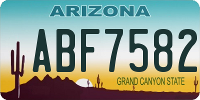 AZ license plate ABF7582