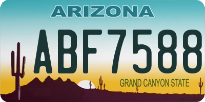 AZ license plate ABF7588