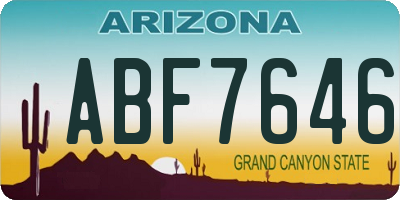 AZ license plate ABF7646