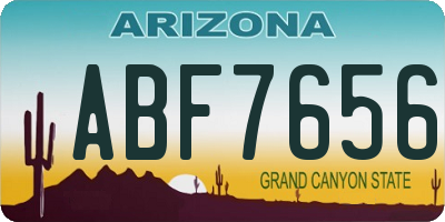 AZ license plate ABF7656