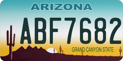 AZ license plate ABF7682