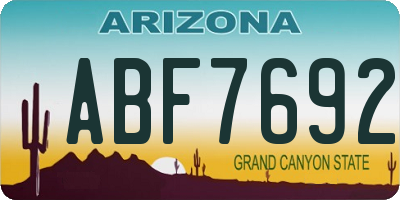 AZ license plate ABF7692