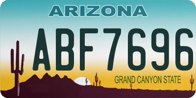 AZ license plate ABF7696