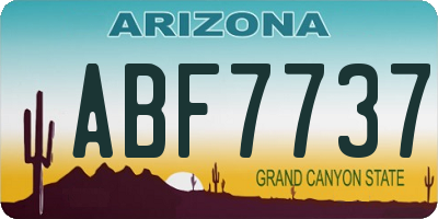 AZ license plate ABF7737