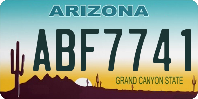 AZ license plate ABF7741
