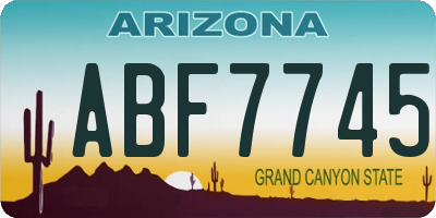 AZ license plate ABF7745