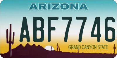 AZ license plate ABF7746