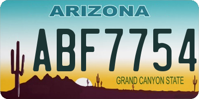 AZ license plate ABF7754