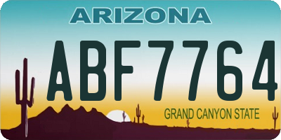 AZ license plate ABF7764