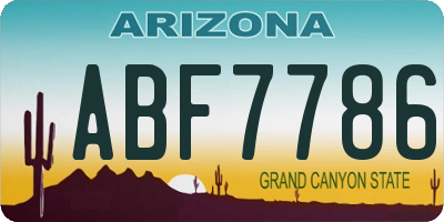AZ license plate ABF7786