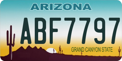 AZ license plate ABF7797