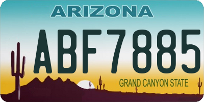 AZ license plate ABF7885
