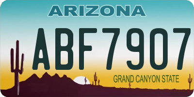 AZ license plate ABF7907