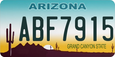 AZ license plate ABF7915