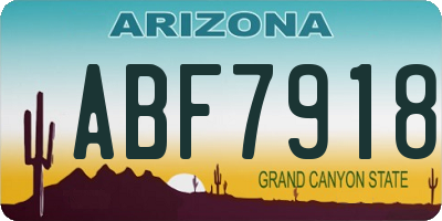 AZ license plate ABF7918