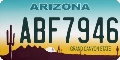 AZ license plate ABF7946