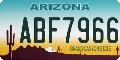 AZ license plate ABF7966