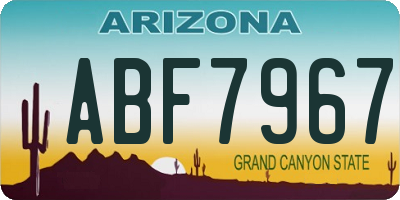 AZ license plate ABF7967