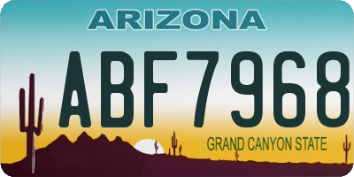 AZ license plate ABF7968