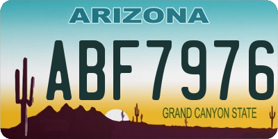 AZ license plate ABF7976