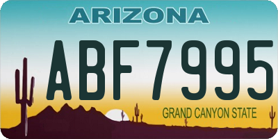 AZ license plate ABF7995