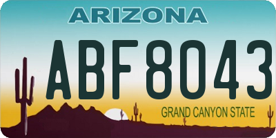 AZ license plate ABF8043