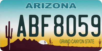 AZ license plate ABF8059
