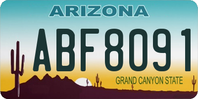 AZ license plate ABF8091