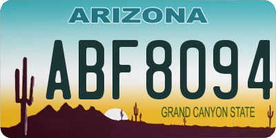 AZ license plate ABF8094